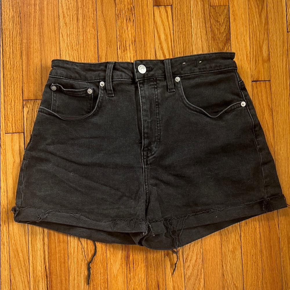 Madewell Black Jean Shorts